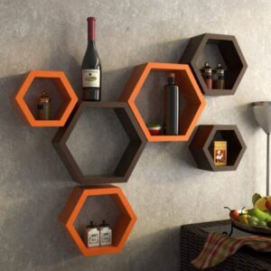 Wall Shelves | Set of 6 | Orange