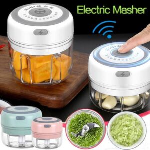 Electric Mini Garlic Chopper Meat Grinder Crusher for Nuts Fruits Vegetable Food