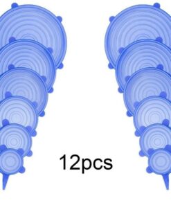 Reusable Silicone Stretch Lids 12Pcs