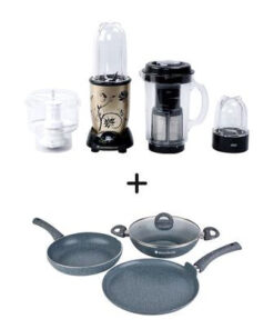 Nutri-Blend Complete Kitchen Machine (Champagne) And Granite Aluminium Nonstick Cookware Set