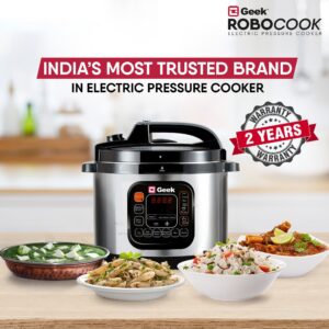 Robocook Zeta 5L Non-Stick Electric Pressure Cooker | Zero Assisted Cooking Technology