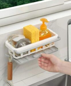 Retractable Sink Storage Tray with Drying Basket