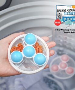 Washing Machine Hair and Lint Catcher (3 Pcs) +(Free 5Pcs Cleaner Tablets)