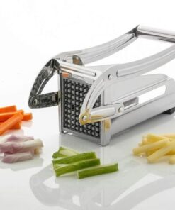 Qualimate French Fries Cutter Machine Potato Slicer for Chips Strip Chopper Kitchen Accessories Items Stainless Steel