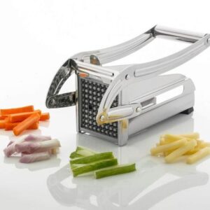Qualimate French Fries Cutter Machine Potato Slicer for Chips Strip Chopper Kitchen Accessories Items Stainless Steel