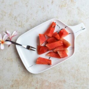 CHICERAMIC Ceramic marble pattern Platter-Small