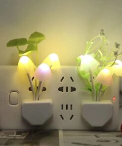 Auto On/Off Color Changing Sensor LED Mushroom Lamp