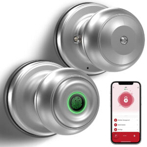 Tale K01-02 Smart Door Lock with Fingerprint, Bluetooth Mobile App & Manual Key Access