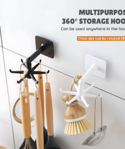 Multi-purpose 360° Rotating Folding Storage Hook