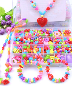 Jewellery Making Craft Kit for Kids, DIY Beads Kit for Bracelets, Necklaces & Hairbands