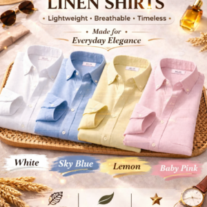 Premium Linen Shirts Combo Pack of 4 Breathable Daily Wear