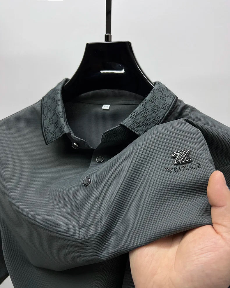 Premium Men's Short Sleeve Polo Shirt Stylish Breathable Casual Wear - Image 3