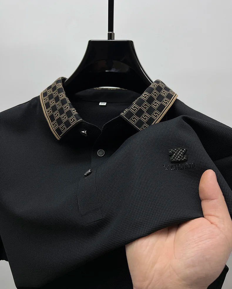Premium Men's Short Sleeve Polo Shirt Stylish Breathable Casual Wear - Image 2