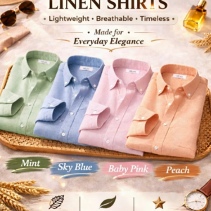 Premium Linen Shirt Combo Pack for Men (4 Piece Set)