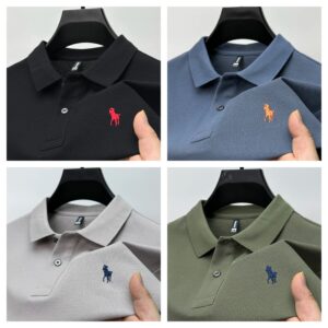 High-End Men's Business Casual Polo T-Shirts Pack of 4
