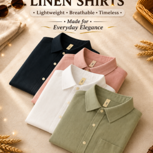 DDSOL Cotton Linen Gradient Shirt Pack of 4