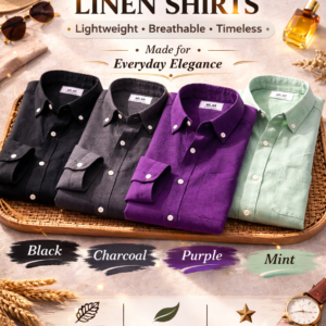 Premium Linen Shirt Combo Pack for Men - Set of 4