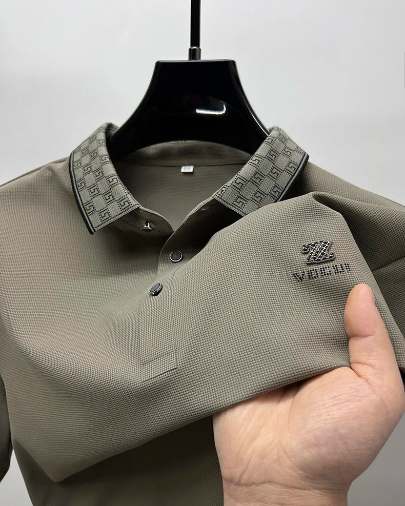 Premium Men's Short Sleeve Polo Shirt Stylish Breathable Casual Wear - Image 4